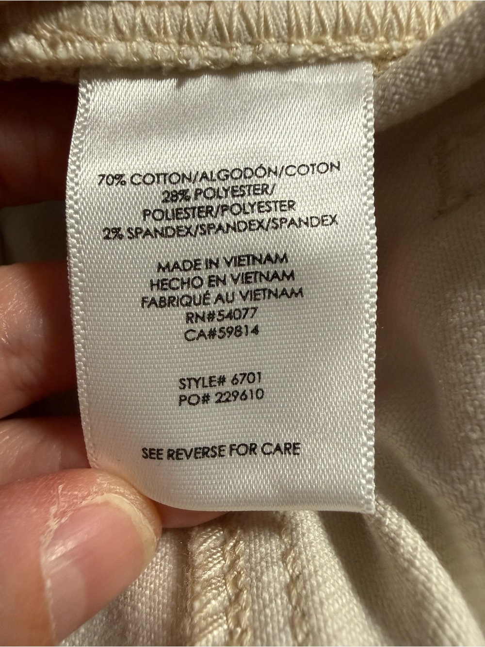 CAbi Ivory Soho Straight Leg Jeans Size 6 #6701 Coastal Classic Neutral - Picture 8 of 9